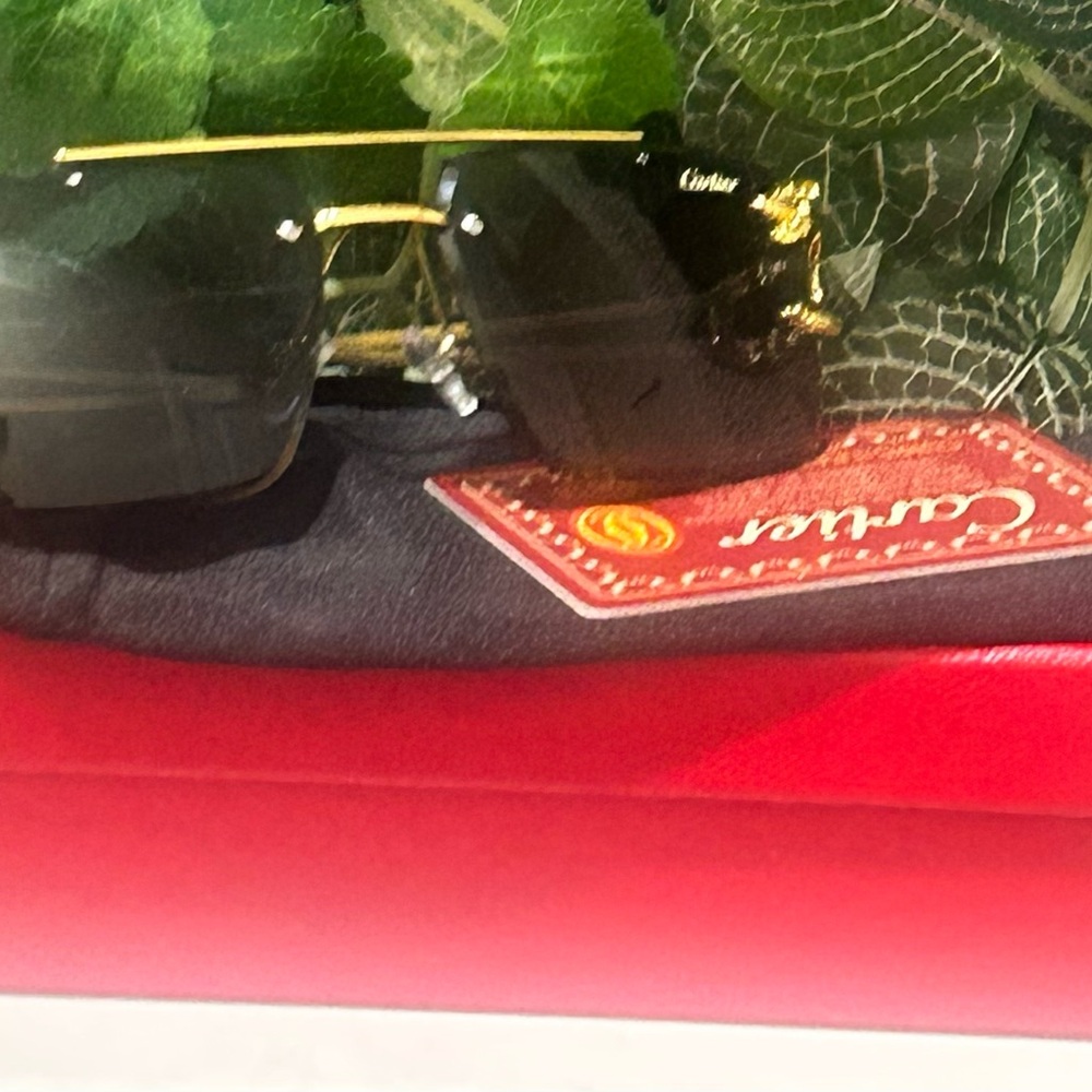 Cartier Gold and Black Sunglasses